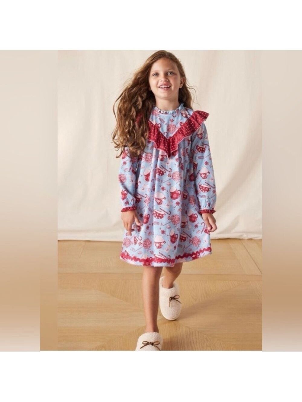 Matilda Jane Heart To Heart Cup Of Cheer Christmas Hot Cocoa Nightgown NWT 14